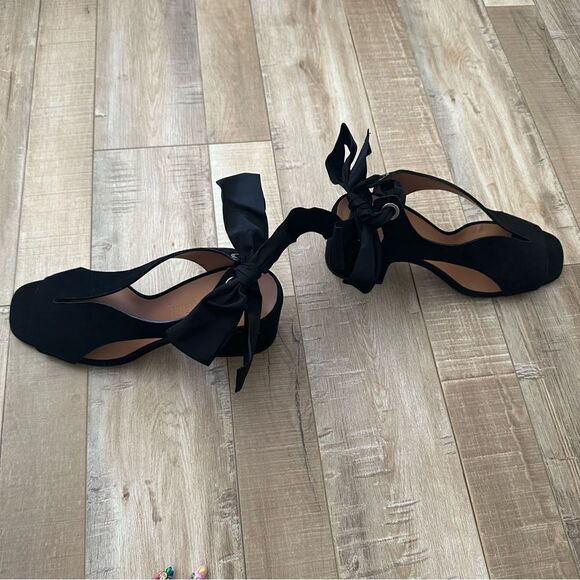 NOMASEI Camoscio Sandal Black Suede with Bow detail! - Picture 9 of 15